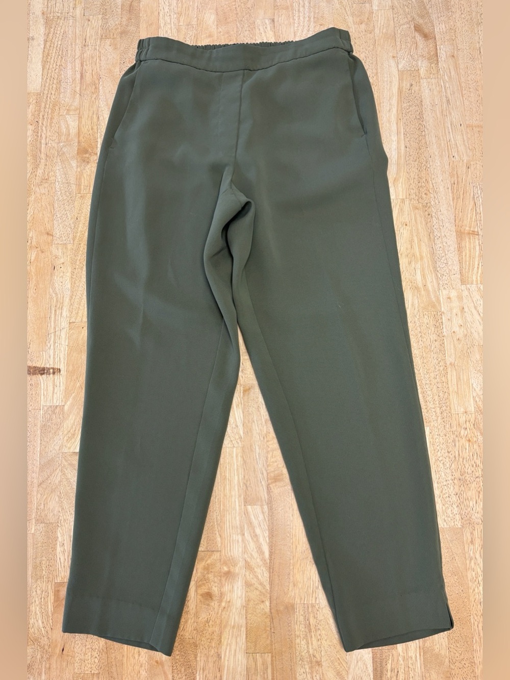 J. Crew Jamie Olive Green Pull On Tapered Cropped Pants Trousers Office 6